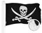 G128 Pirate Jolly Roger Swords Flag | 1x1.5 Ft | ToughWeave Series Embroidered 300D Polyester | Novelty Flag, Embroidered Design, Indoor/Outdoor, Brass Grommets